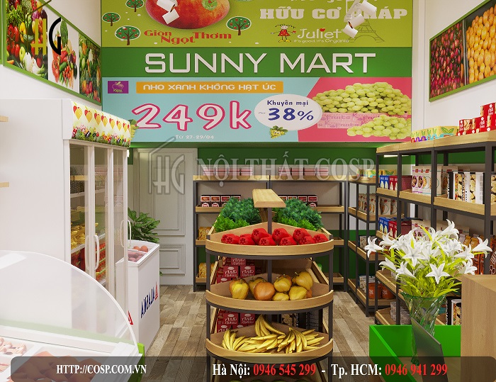 Thiết Kế Shop Hoa Quả - Sunny Mart